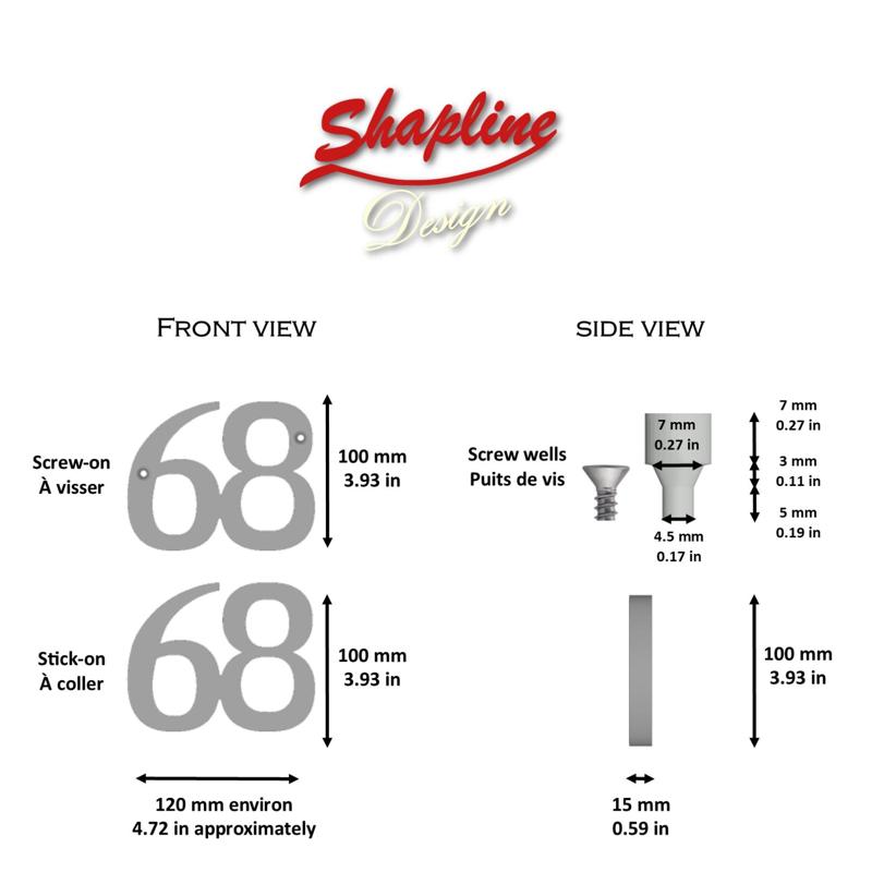 House number, house numbered N°68