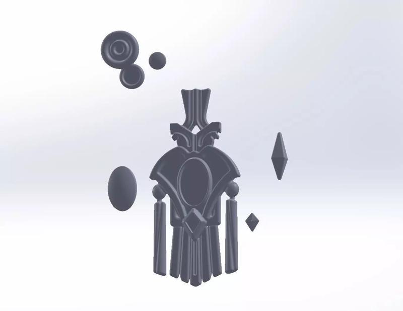 Final Fantasy XIV Graha Pendant Printable Assembly