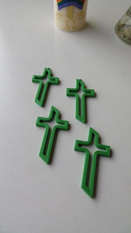 DEKO-KREUZ abgeschrägt, FÜR DIE ERSTKOMMUNION