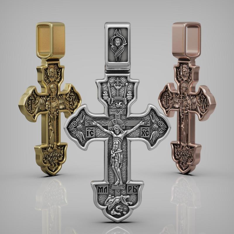 Cross Jesus Saint Michael cherubs eastern church