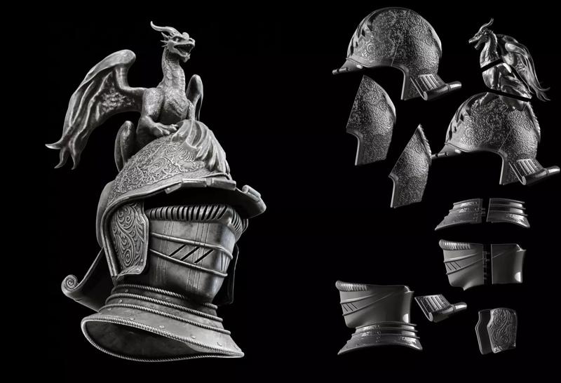 BANISHED KNIGHT HELMET 2-Pack Dragon - ELDEN Cosplay Fan Art