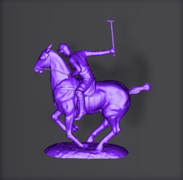 Polo Player Horse Sculpture