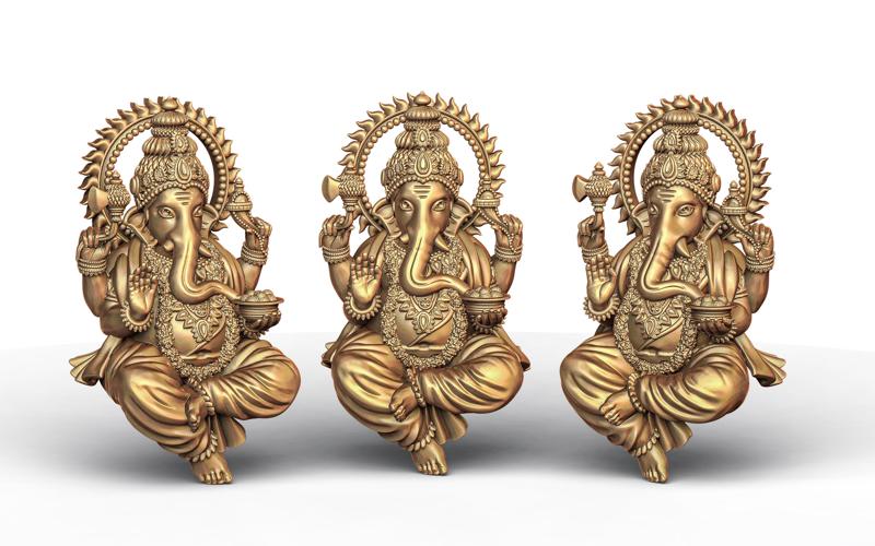 Ganesh Ji Lotus 3D  Model 09