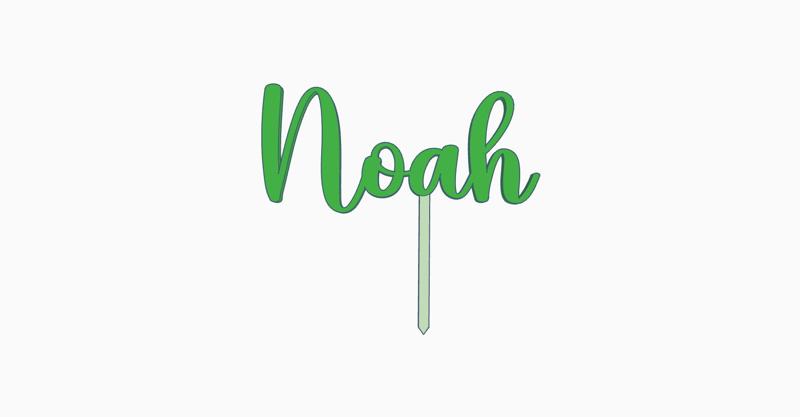 Noah cake topper