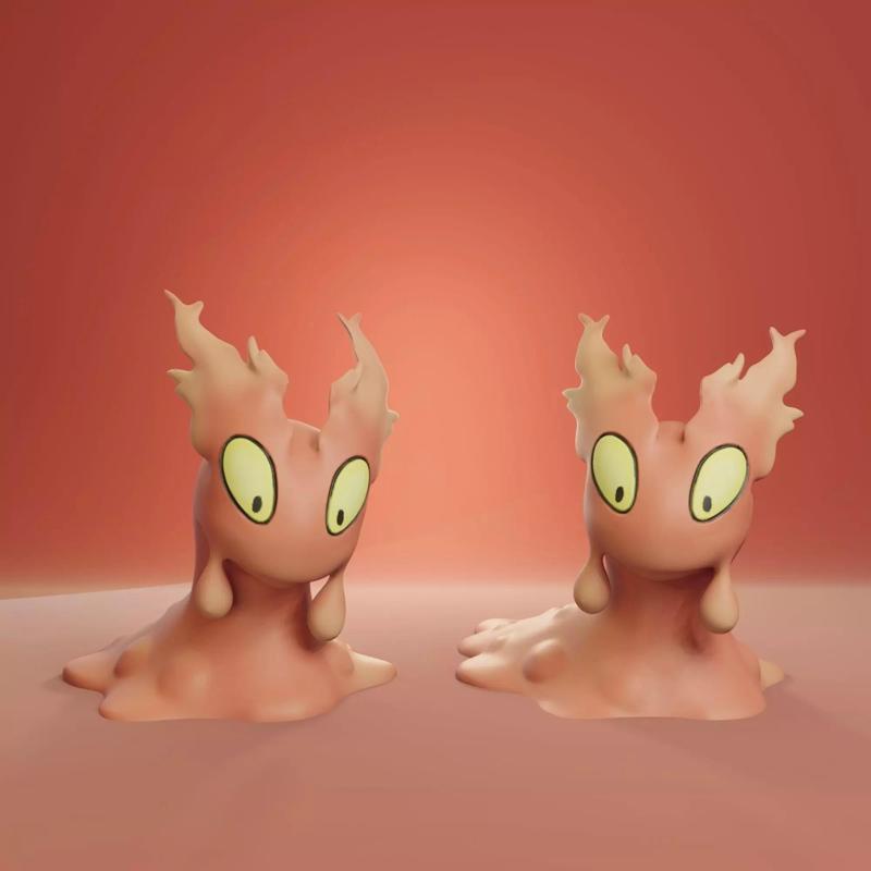 Pokemon - Slugma with 2 poses