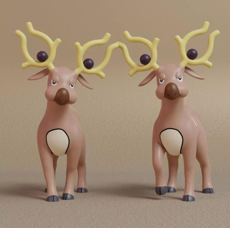 Pokemon - Stantler with 2 poses