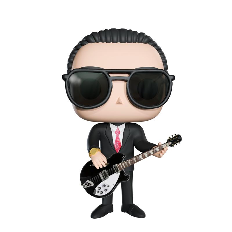 Funko pop man glasses and guitar