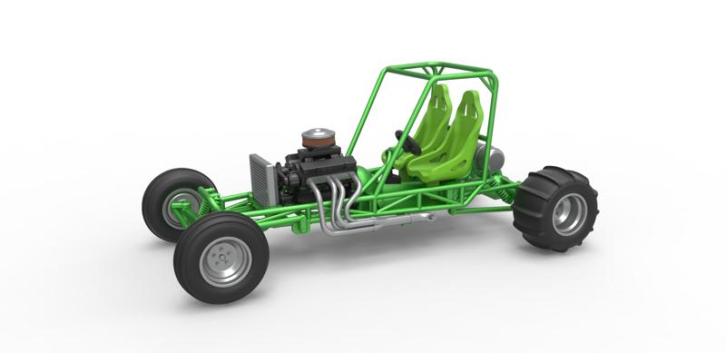 Diecast Old school water pumper Sand buggy Version 2 Scale 1:25