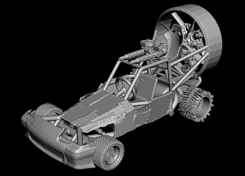 Bitume/Gaslands Buggy V.2 post-apocalyptic