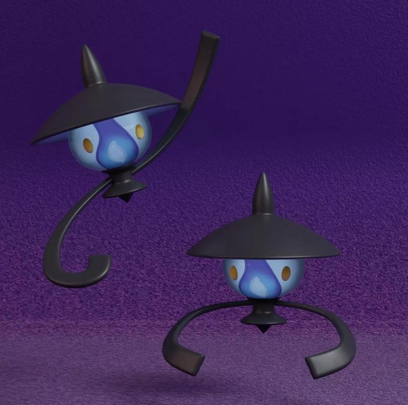 Pokemon - Lampent with 2 poses