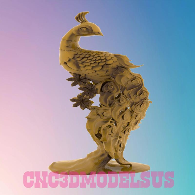 peafowl 3D MODEL STL FILE FOR CNC ROUTER LASER