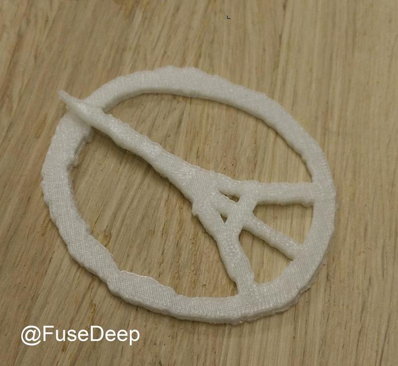 Paris Peace symbol - With clip/brooch.