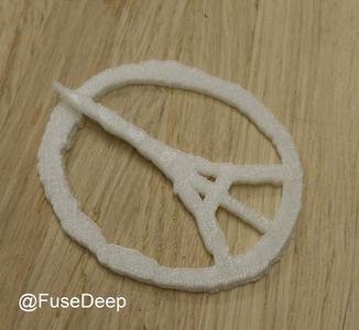 Paris Peace symbol - With clip/brooch.