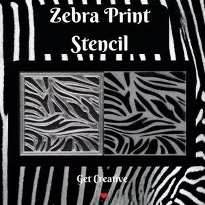 Zebra Print Stencil