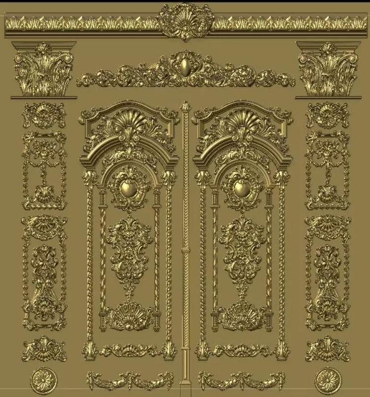 European Neoclassical Pattern Villa Door