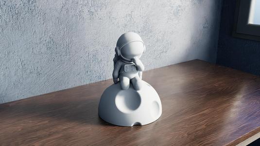 Chibi Astronaut – Thoughtful Space Explorer