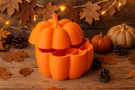 Pumpkin Storage Box - Multi-Purpose Holder for Fall Decor