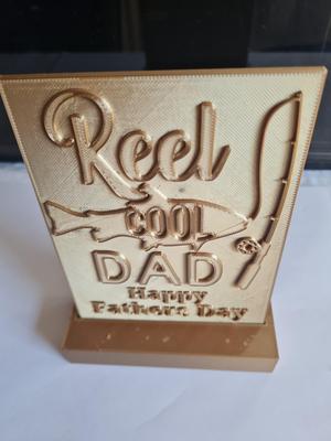 Fathers Day Fishing Plaque With Happy Fathers Day