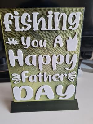 Happy Father Day Fishing Plaque