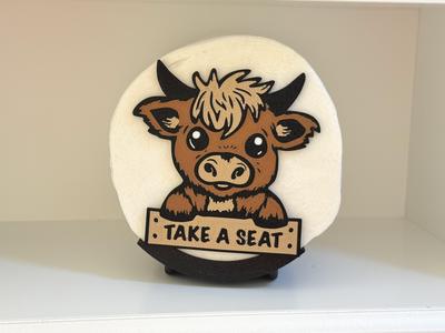 Highland Cow Toilet Paper Roll Holder