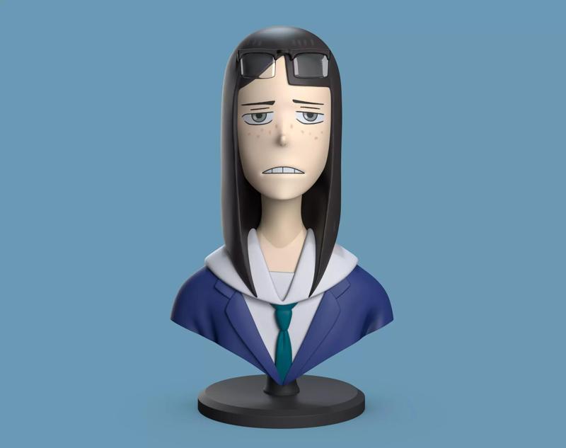 Kanamori bust 3D print model from Keep Your Hands Off Eizouken