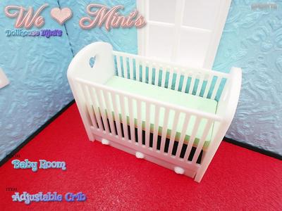 Dollhouse - Modern Adjustable Crib 1:18 1:12 1:6