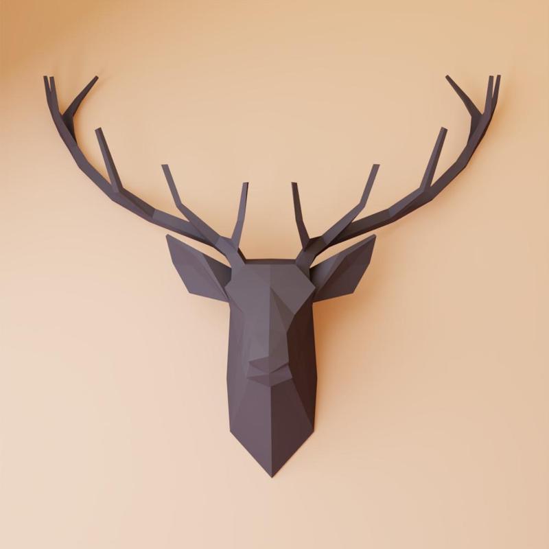 Stag head wall mount model