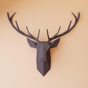 Stag head wall mount model
