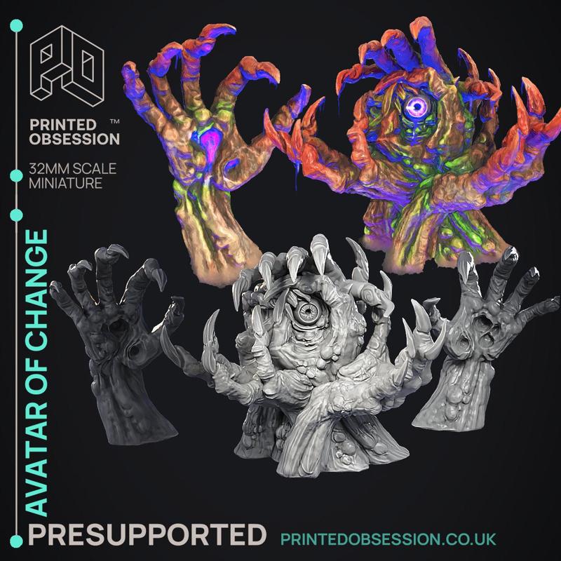 Avatar of Change -Cryptis of the Darkwoods - PRESUPPORTED - Illustrated and Stats - 32mm scale