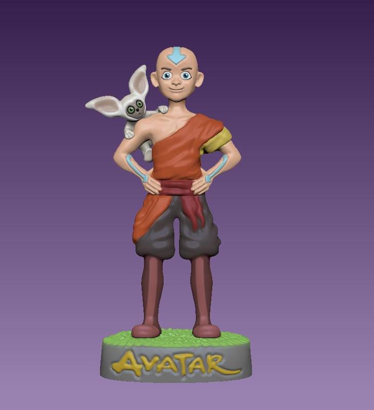avatar aang the last air bender and momo