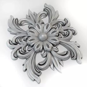 3D stl model of a flower for CNC router