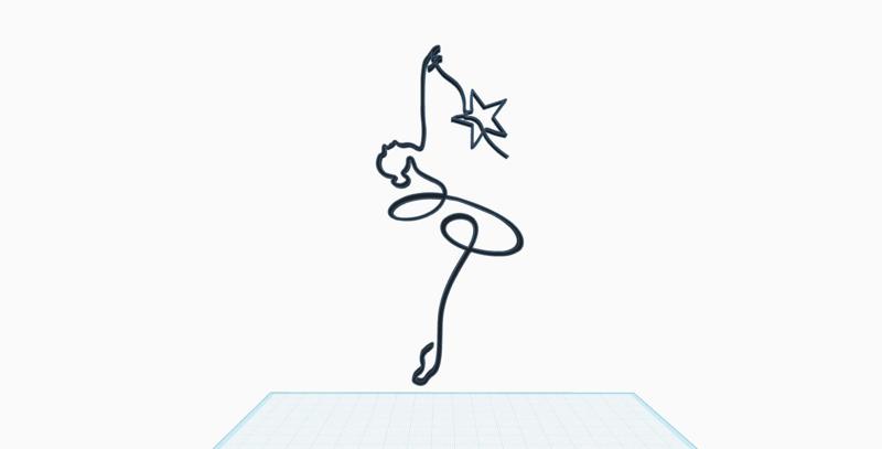 Ballerina line art, Minimalist Wall Print, Ballet dancer tutu ballet, life, fitness, dancer reaching for the star