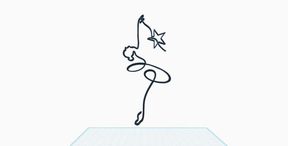 Ballerina line art, Minimalist Wall Print, Ballet dancer tutu ballet, life, fitness, dancer reaching for the star