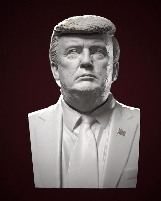Donald Trump President Make America Great Again sculpture