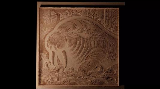 Stellers Sea Cow CNC 3d Print High Relief Sand Casting