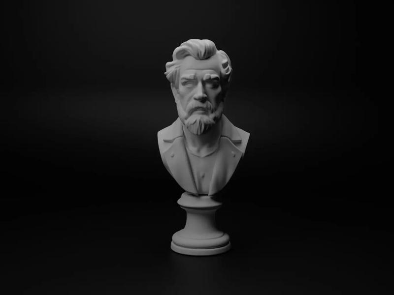 Artist Painter Bust Chess