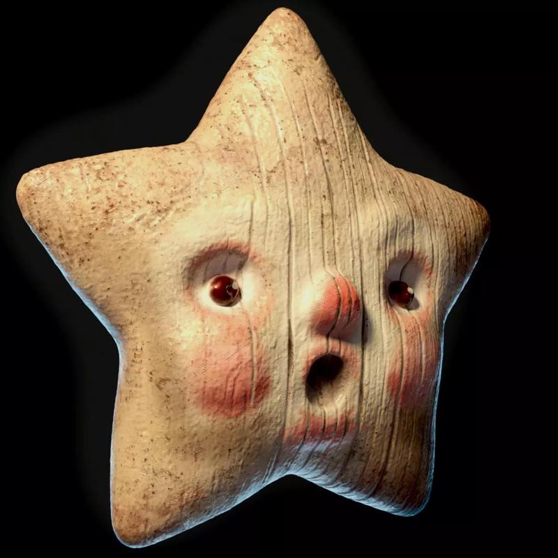 Star ornament to decorate the Christmas tree