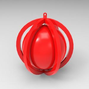 Rolling Ball Orb Keychain – 3D Printable Interactive Fidget Charm