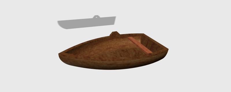 Boat model wooden