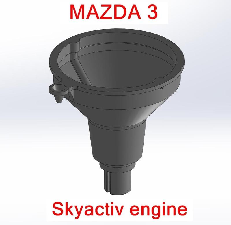 Funnel for Mazda 3 Skyactiv engine oil change