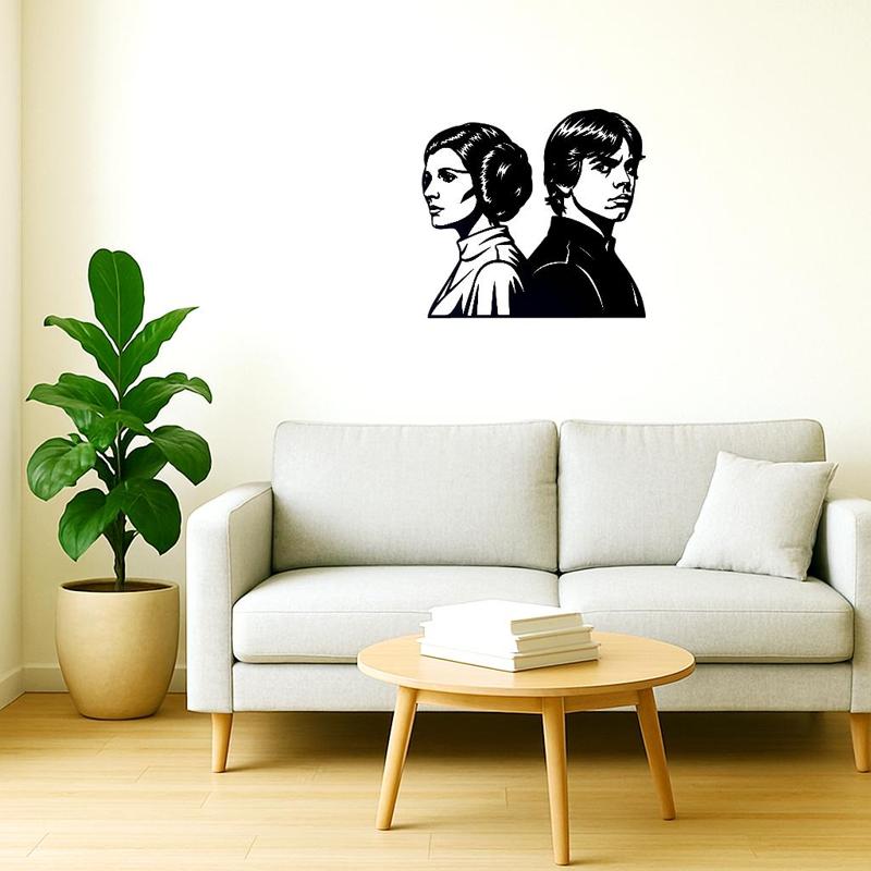 luke and leia wall decor