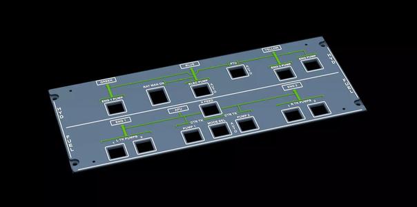 AIRBUS A320 OVERHEAD - HYDFUEL PANEL