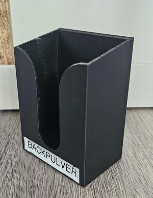 Practical dispenser for small packs with labeling field