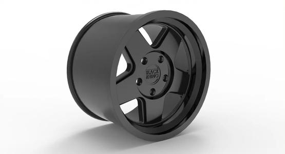 Semi Gloss Black Black Rhino Realm Wheel Series Realm