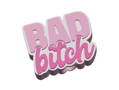 Bad Bitch Straw Topper 2 sizes 3MF File included