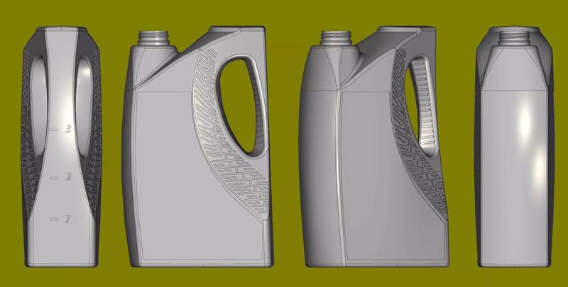 Plastic canister for engine oil B and BK 4L