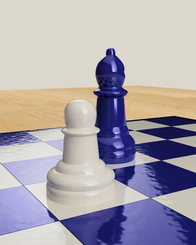 Chess - Bishop and pawn