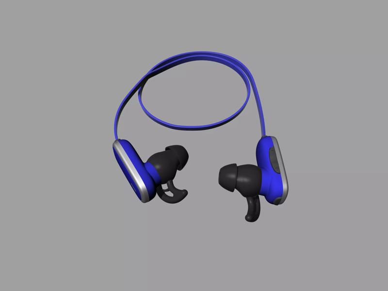 Bule-black Bluetooth headset