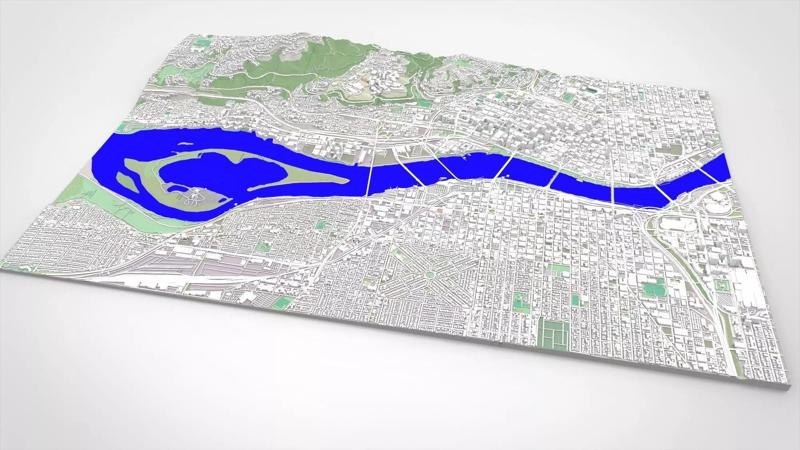 Cityscape Portland Oregon USA