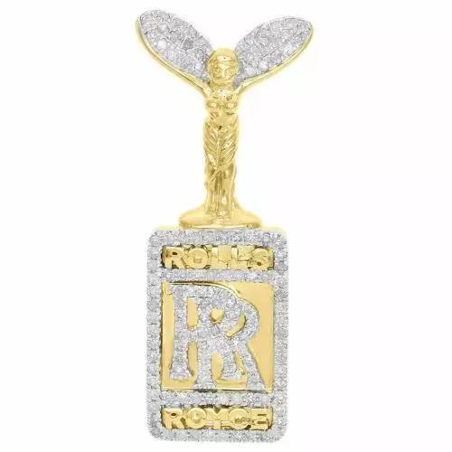 Luminous Elegance Rolls Royce Emblem Pendant